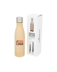 Borraccia termica effetto Legno con logo