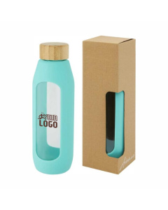 Borraccia in vetro 600 ml con impugnatura in silicone