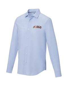 Camicia a maniche lunghe da uomo in tessuto biologico certificato GOTS Cuprite