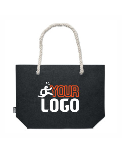 Shopper in feltro RPET con manici in corda