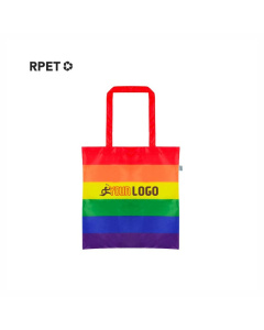 Borsa shopper arcobaleno in Rpet