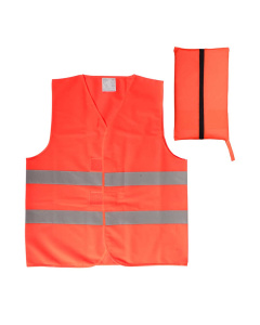 Gilet in poliestere ad alta visibilità con custodia