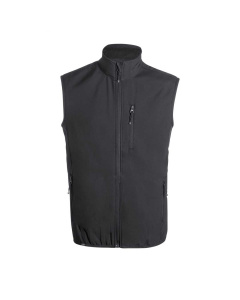 Gilet softshell in RPET traspirante con zip e tasche