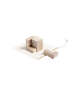 Puzzle cubo magico in legno con sacchetto cotone