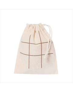Gioco del tris in sughero con custodia in cotone