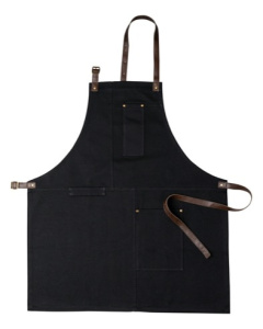 Grembiule con cinturini in similpelle