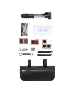 Kit di riparazione bici con borsa porta attrezzi in poliestere