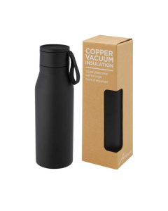 Borraccia termica in Acciaio da 500 ml coperchio e cinturino in finta pelle