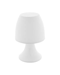 Lampada da tavolo LED bianca in plastica