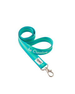 Lanyard in RPET con moschettone e cordino per cellulare