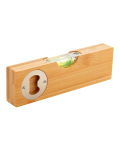 Livella con apribottiglie in bambù