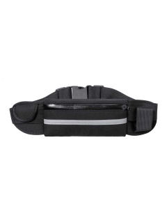 Marsupio soft shell con scomparto, portabottiglie e banda riflettente