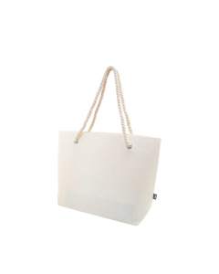 Borsa in feltro RPET manici in corda di cotone | 46 x 32 x 13 cm 