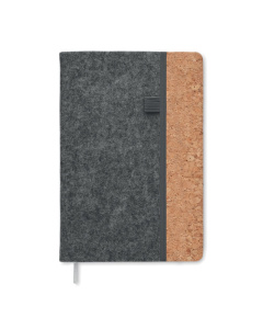 Notebook in feltro RPET e sughero | A5
