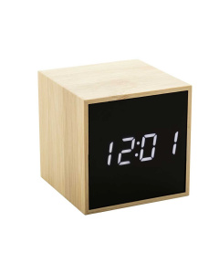 Orologio in legno con sveglia