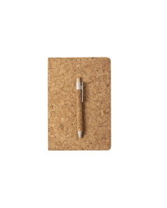 Notebook in sughero con penna personalizzabile