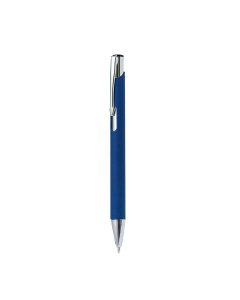 Penna con fusto colorato in cartone riciclato e dettaglio metallo