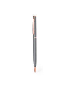 Penna con fusto slim in alluminio opaco e rame