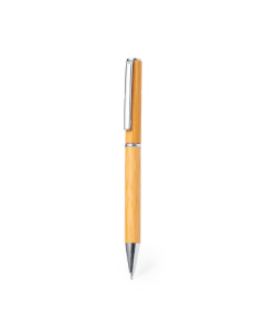Penna in bambù con clip in metallo da stampare
