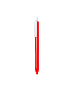Penna con fusto e clip trasparente colorata