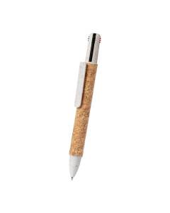 Penna in sughero con inchiostro 4 colori