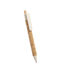 Penna a sfera eco in paglia di grano colorato e sughero