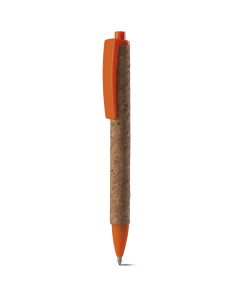 Penna in sughero con clip e punta colorate