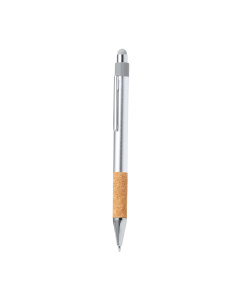 Penna con gommino touch con impugnatura in sughero