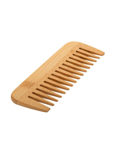 Pettine a denti larghi in bambù