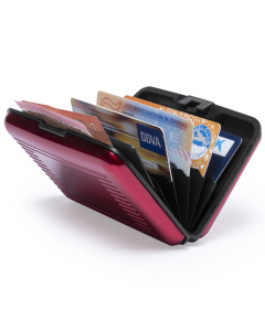 Porta carte di credito in alluminio con protezione rfid