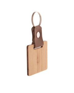 Portachiavi Elegante Legno e Pelle