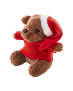 Portachiavi orsetto natalizio in peluche personalizzabile
