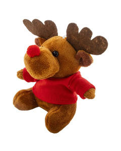 Portachiavi renna natalizia in peluche personalizzabile