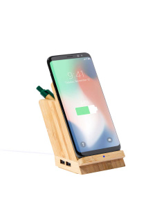 Portapenne con funzione supporto smartphone, caricatore wireless e hub a 4 porte