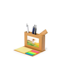 Portapenne in cartone riciclato con stickers