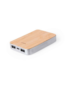 Power bank alluminio riciclato e bambù 5.000mAh