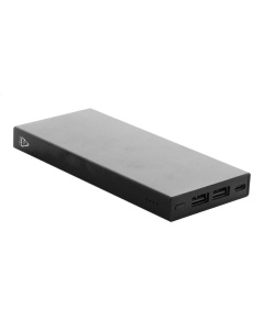 Power bank in alluminio riciclato, 10000 mAh, 2 USB e 1 USB-C