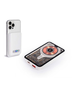 Base wireless trasparente con adesivo 5000 mAh