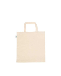 Shopper in cotone organico manici corti | 38 x 42 cm | 140 g