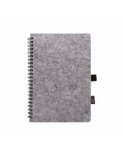 Quaderno a spirale in feltro RPET con carta riciclata | A5