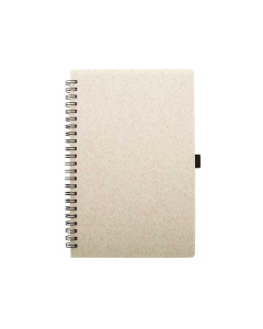 Quaderno a spirale in plastica ecologica di paglia di grano e fogli righe | A5