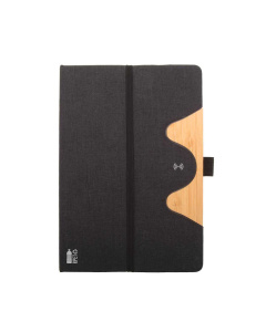 Quaderno in RPET e bambù con caricatore wireless| A5