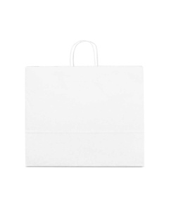 Sacchetto carta kraft 100gr bianca di grande | 40x36x12 cm