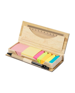 Kit per note adesive con penna e righello