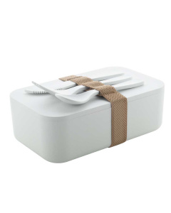 Scatola per il pranzo da 1 L con posate ed elastico in RPET