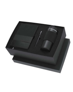 Scatola regalo con thermos, taccuino e penna
