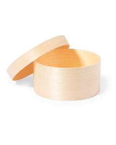 Scatola in legno rotonda con coperchio | 8.5 Ø 