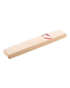 Set 10 cannucce in carta con righe in scatola kraft