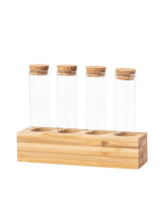 Set 4 Porta Spezie in Vetro
