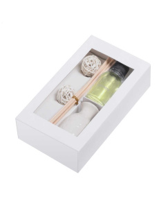 Set diffusore di essenze con bastoncini e sfere in legno